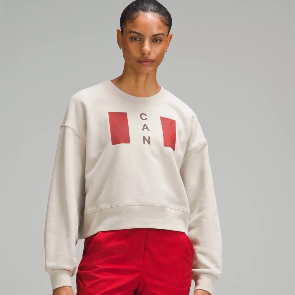 lululemon Team Canada Perfectly Oversized Cropped Crew *CPC Logo